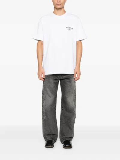 Purple Brand Jersey Short-sleeve T-shirt In Animal Print