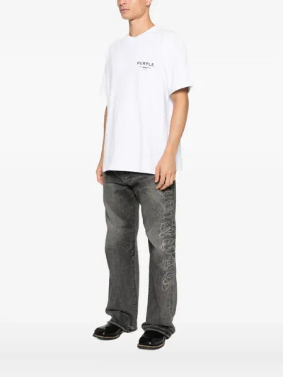 Purple Brand Jersey Short-sleeve T-shirt In Animal Print