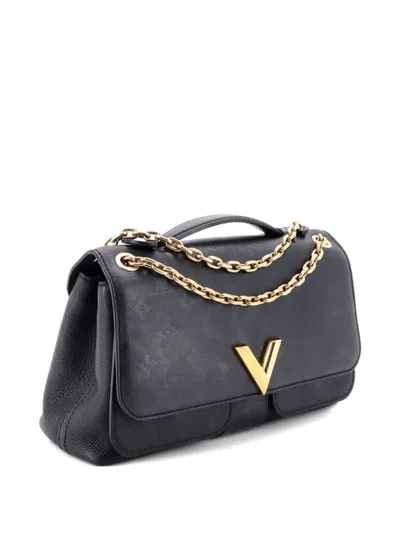 Pre-owned Louis Vuitton Very Chain Bag Monogram Leather Shoulder Bag In Black