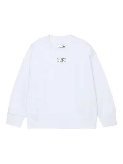 Mm6 Maison Margiela Logo-patch Sweatshirt In White