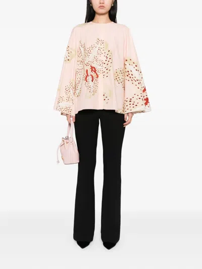 Giambattista Valli All-over Print Blouse In Pink