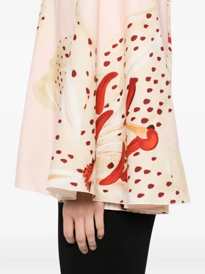 Giambattista Valli All-over Print Blouse In Pink
