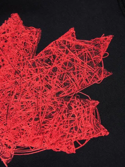 Dsquared2 Slouch Leaf-graphic Sweatshirt In Black