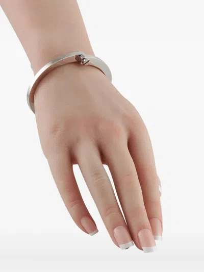 Pre-owned Cartier 18k White Gold Menotte Bracelet In Silver