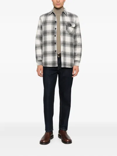 Imperial Plaid Pocket Jacket In White