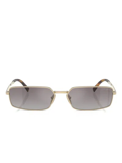 Prada Rectangular-frame Sunglasses In Gray