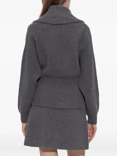 Lisa Yang Button Shawl-collar Cardigan In Gray