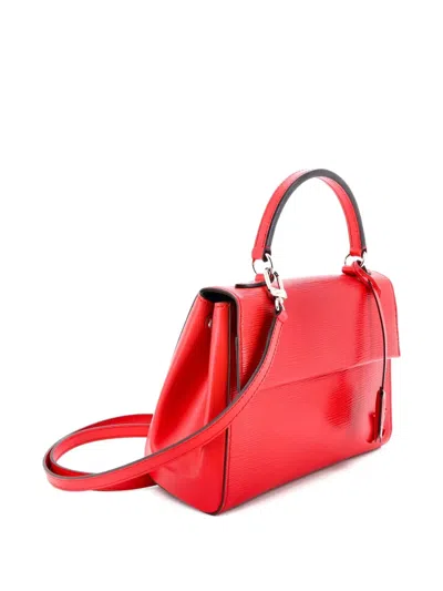 Pre-owned Louis Vuitton Cluny Top Handle Bag Epi Leather Bb Satchel In Red
