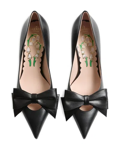 Valentino 65mm Bowow Kidskin Pumps In Animal Print