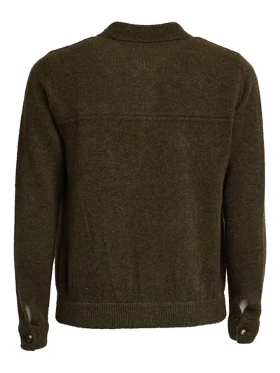 Rakkì Buttoned Pocket Cardigan In Brown