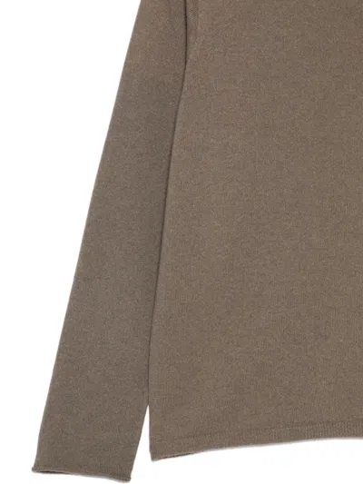 Le Tricot Perugia Turtleneck Sweater In Brown