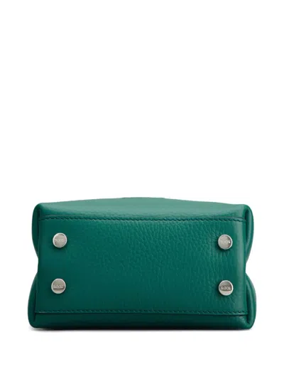 Tod's T-logo Pebble-grain Bucket Bag In Green