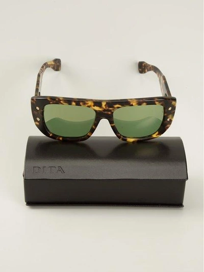 Shop Dita Eyewear 'dita' Sunglasses In Brown