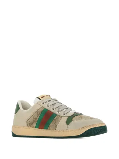 Gucci Screener Logo-embellished Low-top Sneakers In Animal Print