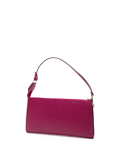 Pre-owned Louis Vuitton 2008 Epi Pochette Accessoires Shoulder Bag In Purple