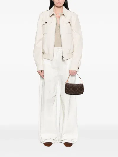 Pre-owned Louis Vuitton 2000 Monogram Pochette Accessoires Shoulder Bag In Brown