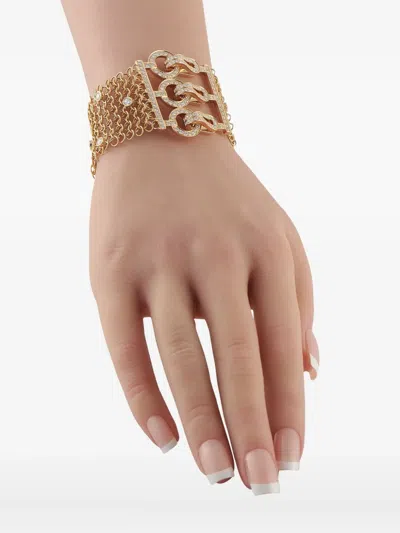 Pre-owned Cartier 18k Yellow Gold Agrafe Diamond Bracelet