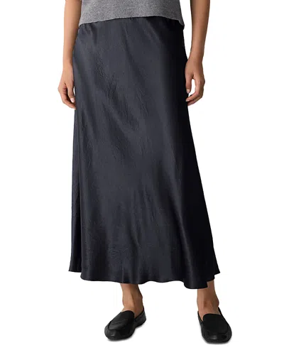 Eileen Fisher Bias Cut Maxi Skirt In Black