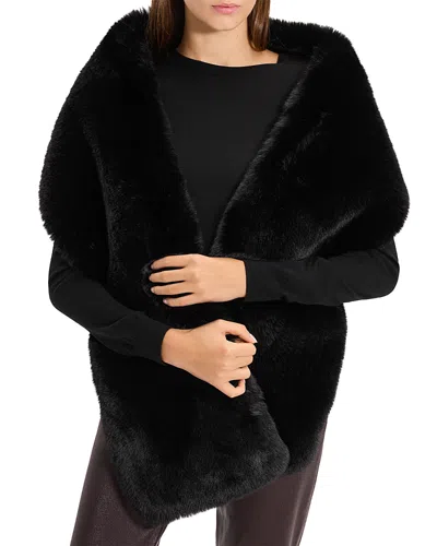 Theory Faux Fur Stole In Black