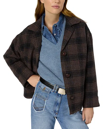 Gerard Darel Nerina Wool Jacket In Brown