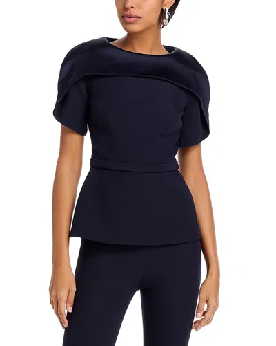 Safiyaa Runa Peplum Top In Black