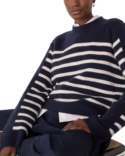 Whistles Wool Blend Round Neck Sweater In Multi