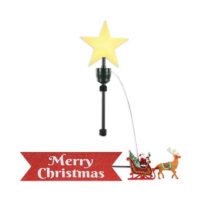 Mr. Christmas Santa's Sleigh Animated Tree Topper In Multi