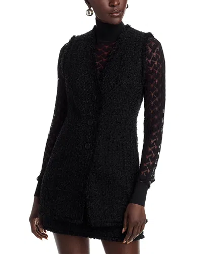 Hugo Boss Jokilana Tweed Vest In Black