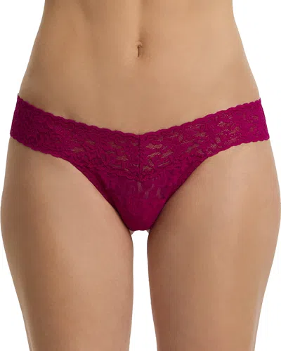 Hanky Panky Signature Low Rise Thongs In Purple
