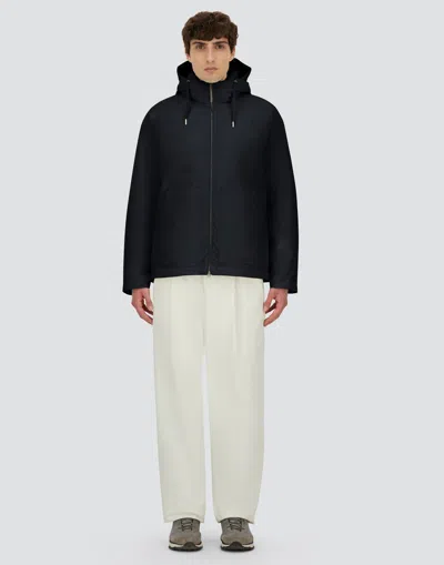 Herno Hooded Down Jacket With Drawstring And Pockets In Black