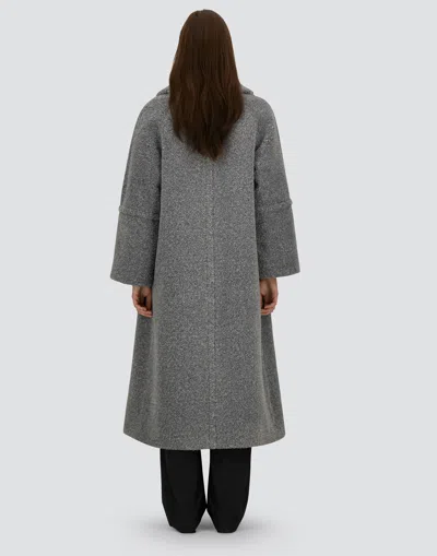 Herno Coat In Melange Teddy In Gray