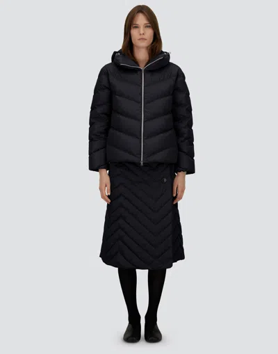 Herno Techno Satin Down Jacket In Black