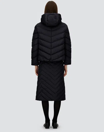 Herno Techno Satin Down Jacket In Black