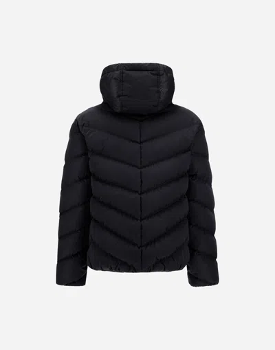 Herno Techno Satin Down Jacket In Black