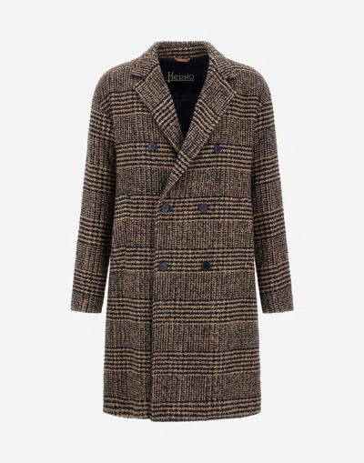 Herno Cappotto Doppiopetto Coat In Brown