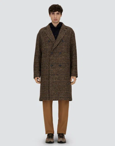 Herno Cappotto Doppiopetto Coat In Brown