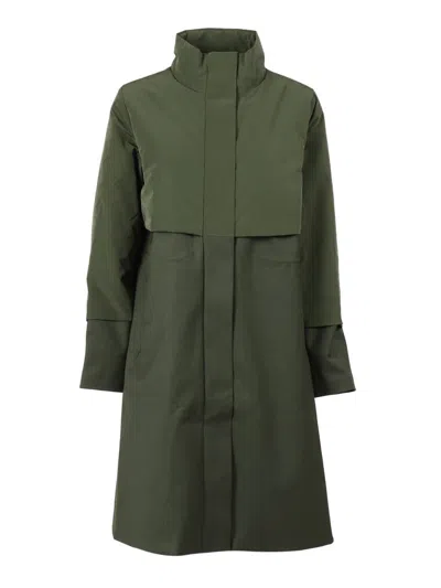 K-way Ella Wool Nylon Mix Down Jacket In Green