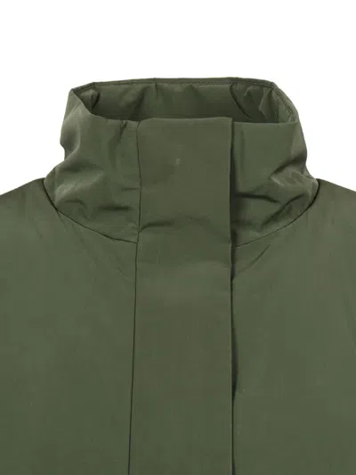 K-way Ella Wool Nylon Mix Down Jacket In Green