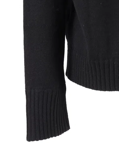 Kangra Cashmere Sweater With Rhinestone Trimmings On The Cuffs In Animal Print