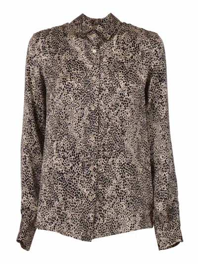 Mazzarelli Button-down Long-sleeved Shirt In Brown