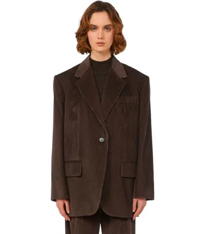 Weekend Max Mara Formia Chocolate Single-breasted Blazer In Purple