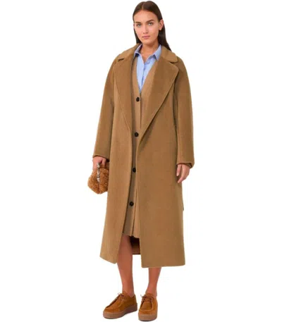 Weekend Max Mara Tempera Camel Belted Coat In Brown