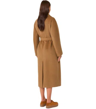 Weekend Max Mara Tempera Camel Belted Coat In Brown