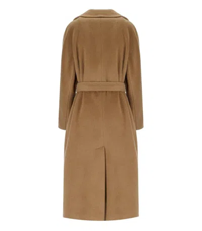 Weekend Max Mara Tempera Camel Belted Coat In Brown