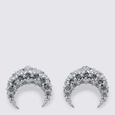 Marine Serre Silver Earrings In Metallic
