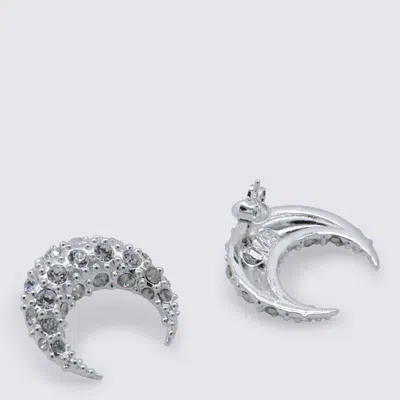 Marine Serre Silver Earrings In Metallic