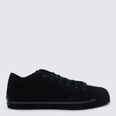 Y-3 Black Leather Nizzastar Lo Sneakers In Black