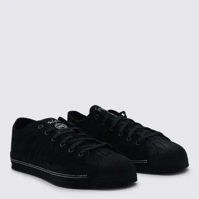 Y-3 Black Leather Nizzastar Lo Sneakers In Black
