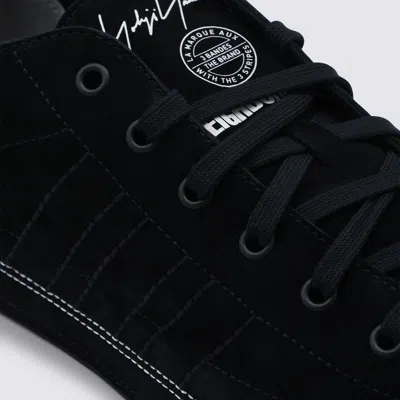 Y-3 Black Leather Nizzastar Lo Sneakers In Black
