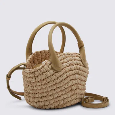 Helen Kaminski Natural Raffia Top Handle Bag In Neutral